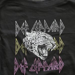 Black Sweatshirt with Leopard Graphic